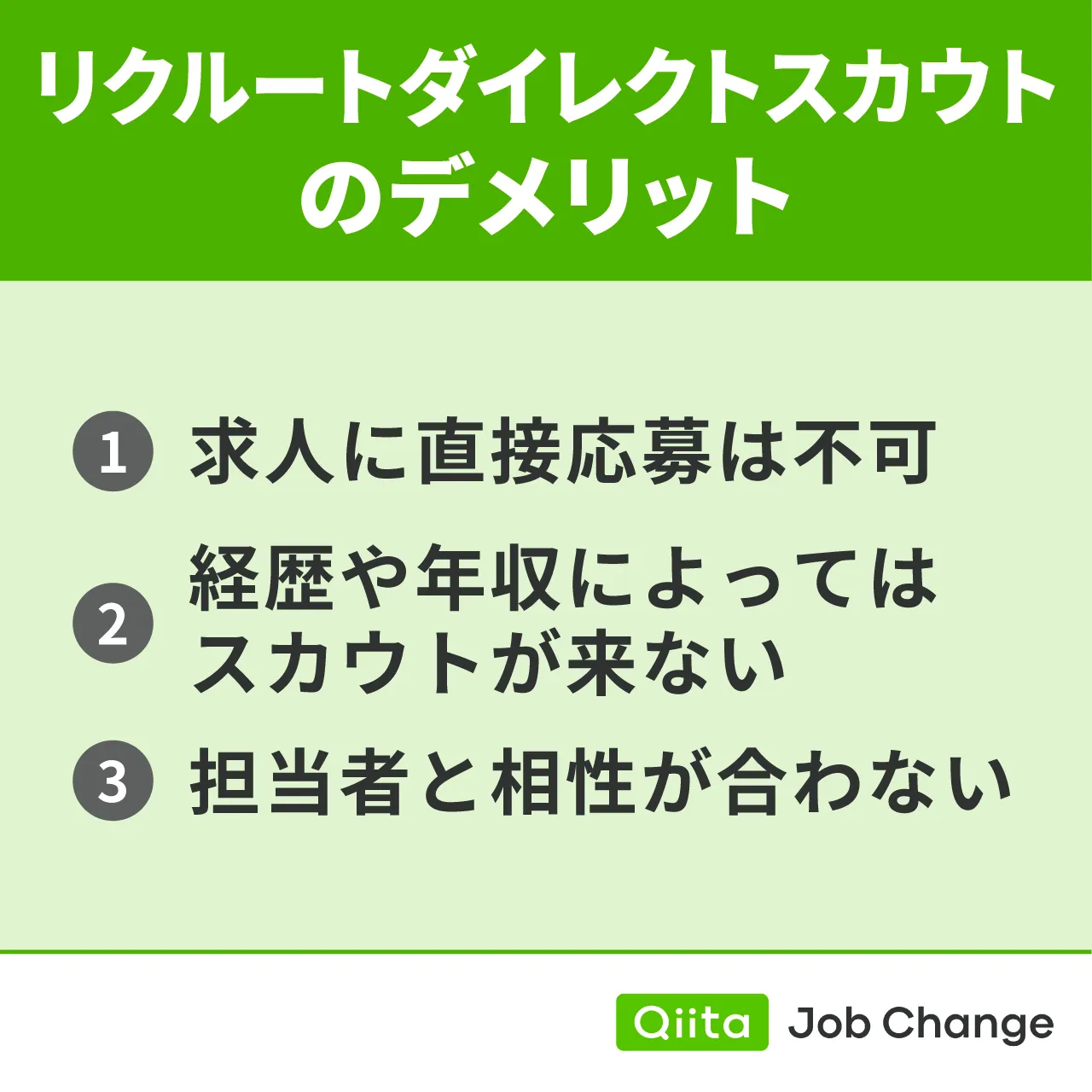 リクルートダイレクトスカウトを利用するデメリット