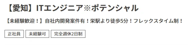 エンジニア ポテンシャル求人 ワークポート